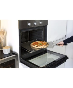 Pala per pizza gimetal "amica" con manico nero 25 cm e testa in alluminio 30 cm